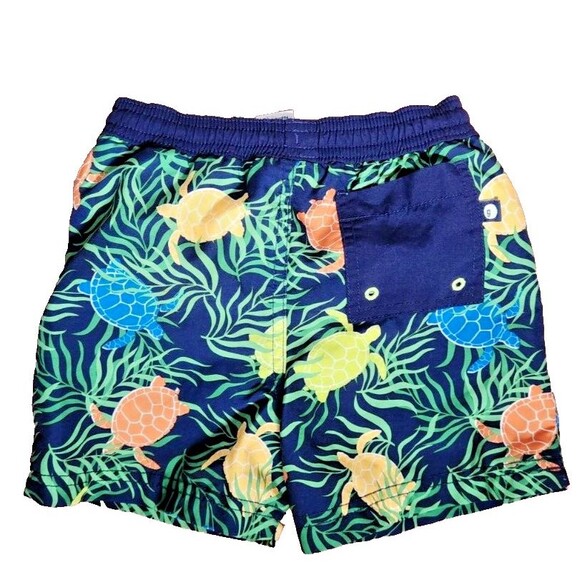 🐢🩳Gymboree Baby Boy 12-18M Colorful Turtle Swim Trunks Hawaii Beach Summer - Picture 2 of 4
